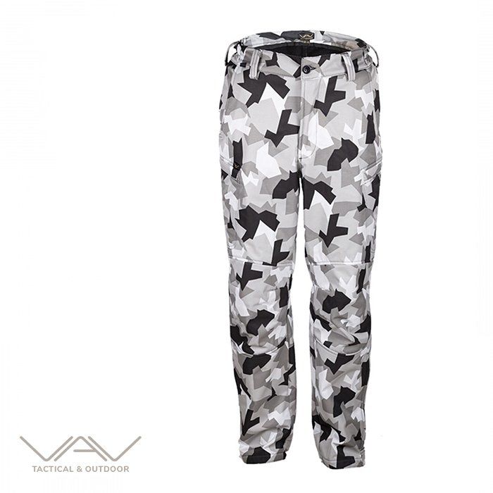 VAV Softshell Pantolon Siyah Beyaz XXL