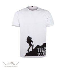 VAV Baseti-02 Yuv. Yaka Tişört Beyaz Trust XXS