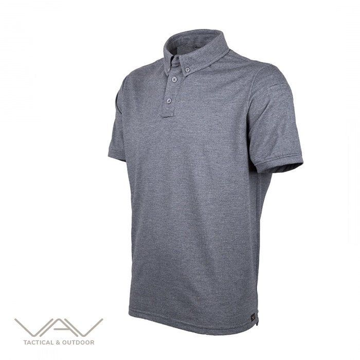 VAV Tlac-01 Polo Yaka Tişört Gri XS